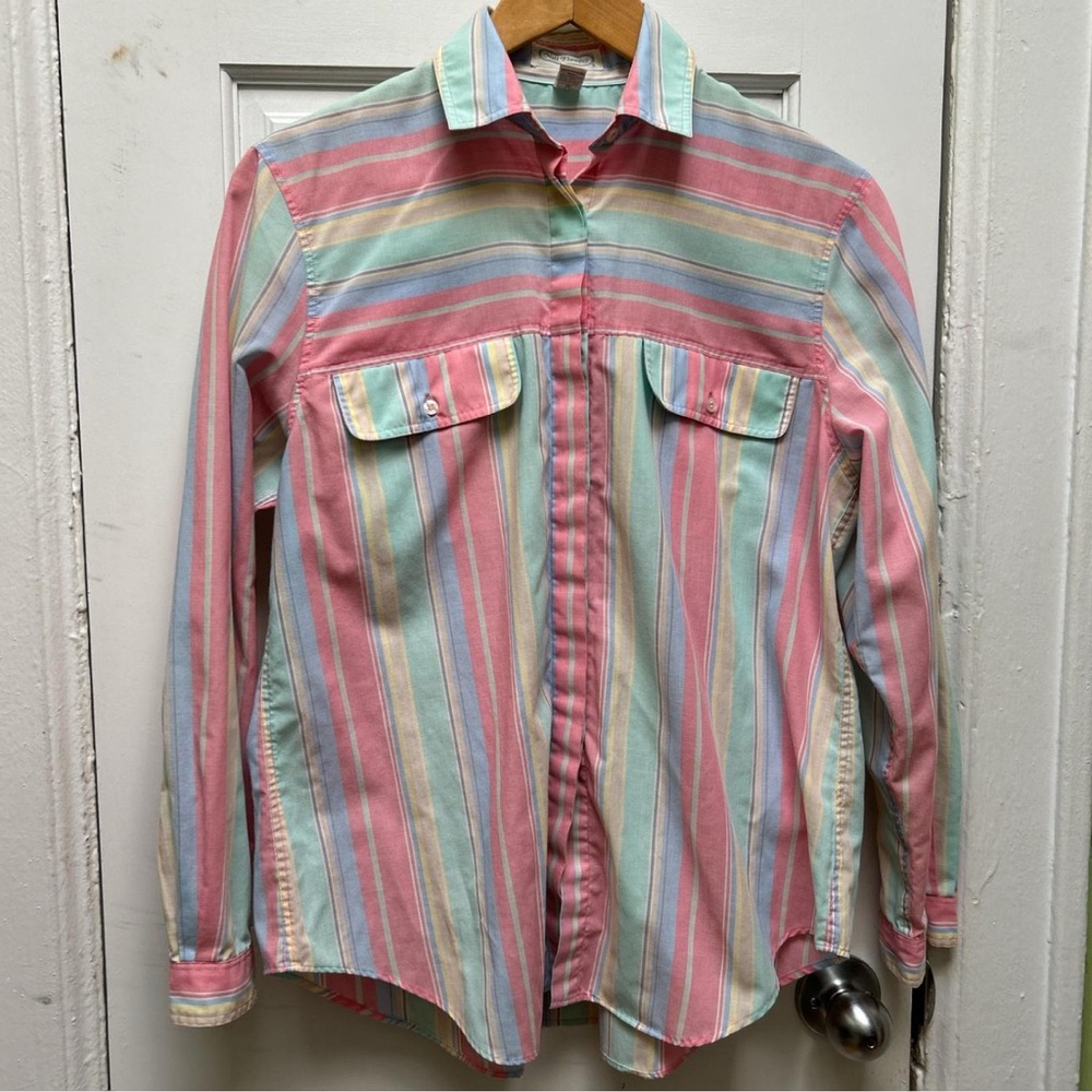 Vintage Pastel Button Down Womens Size 8